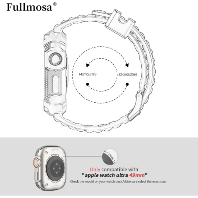 Fullmosa Saat Kordonları Sağlam iWatch Kordon Silikonu Asker Yeşil
