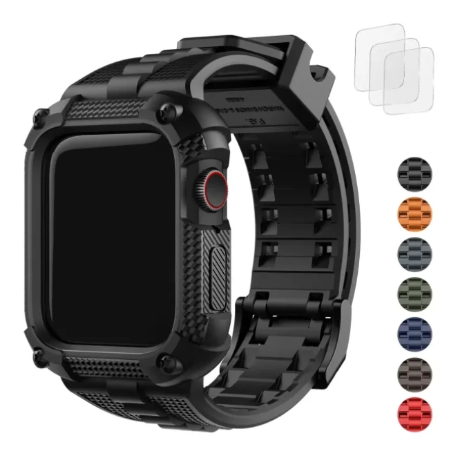 Fullmosa Saat Kordonları Sağlam iWatch Kordon Silikonu Black