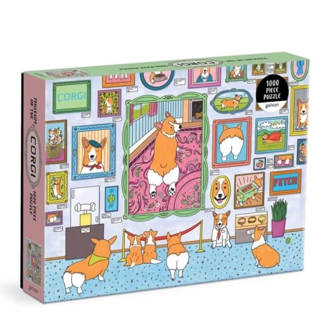 Galison Corgi Müzesi Puzzle