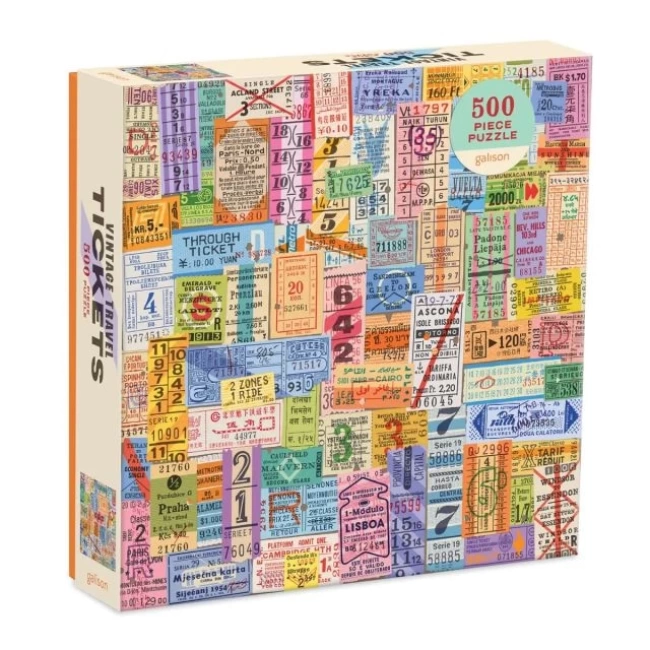 Galison Eski Seyahat Biletleri Puzzle