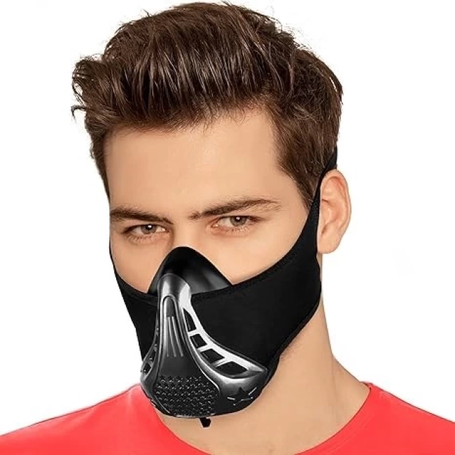 Gluynok Yüksek İrtifa Maskesi, Antrenman Eğitim Maskesi (Çelik Grisi)