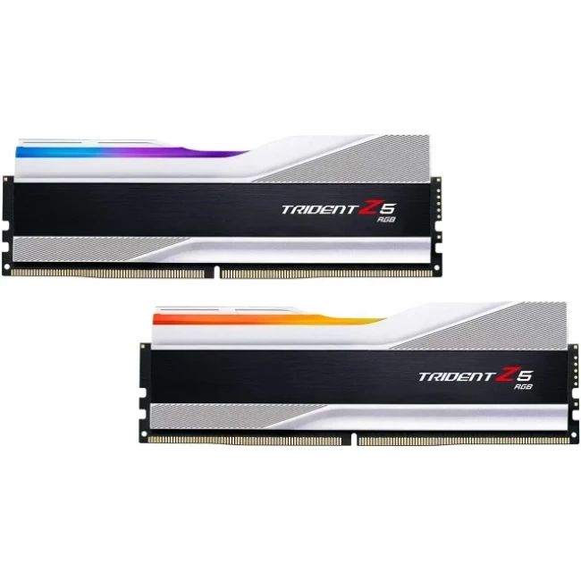 G.SKILL Trident Z5 RGB Serisi (Intel XMP 3.0) DDR5 RAM 32GB (2x16GB) 7200MT/s  Sliver