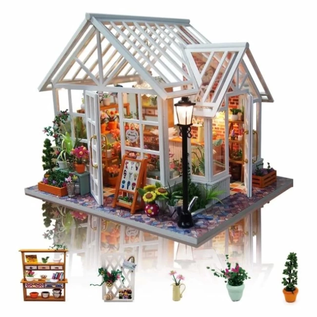 GuDoQi 1:24 Ölçekli DIY Minyatür Dollhouse Kiti