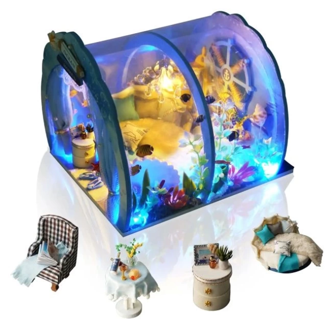 GuDoQi 1:24 Ölçekli DIY Minyatür Dollhouse Kiti