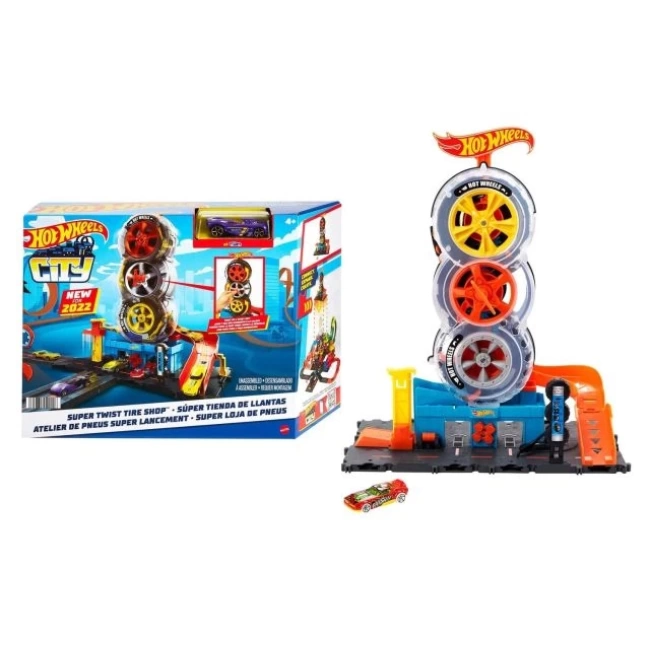 Hot Wheels City Super Twist Lastik Dükkanı Oyun Seti