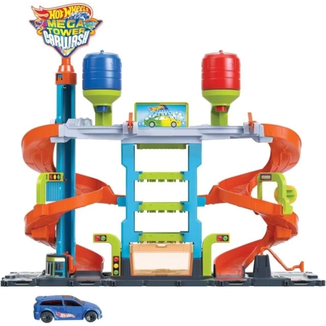Hot Wheels Dönüşen Yarış Kulesi Car Wash Tower