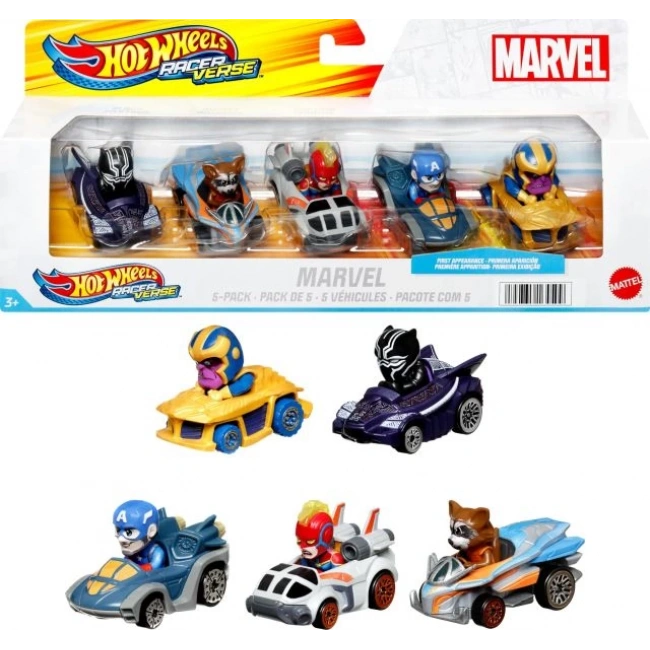 Hot Wheels Marvel RacerVerse 5li Die-Cast Paketi