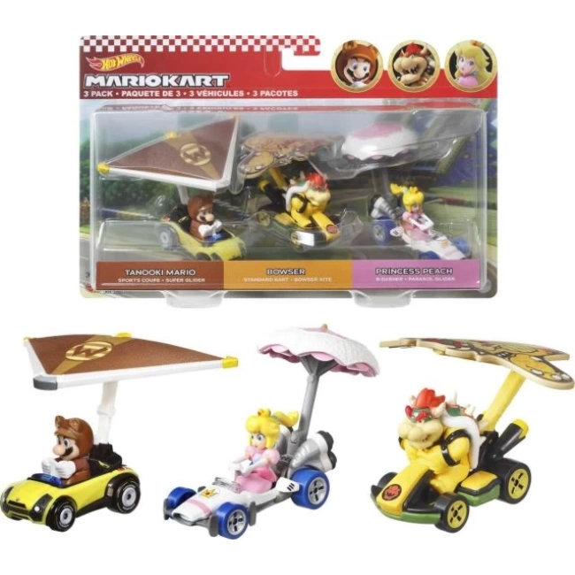 Hot Wheels Süper Mario Karakter Arabası 3lü Paket