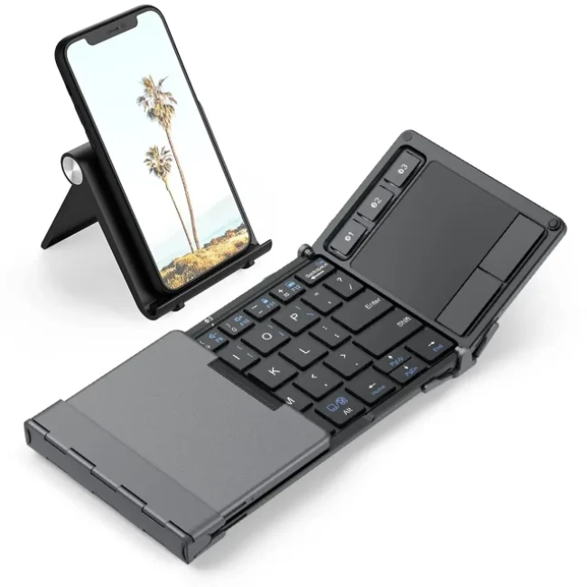 iClever BK08 Bluetooth Katlanır Klavye Gri