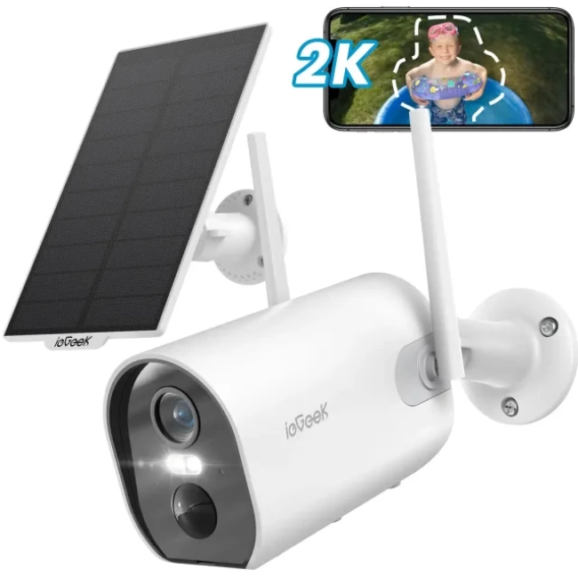 ieGeek Güvenlik Kameraları Kablosuz Dış Mekan Solar Cam