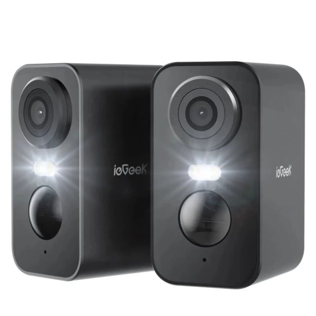 ieGeek Kablosuz Pille Çalışan WiFi Güvenlik Kamerası Black 2 Pack Cam