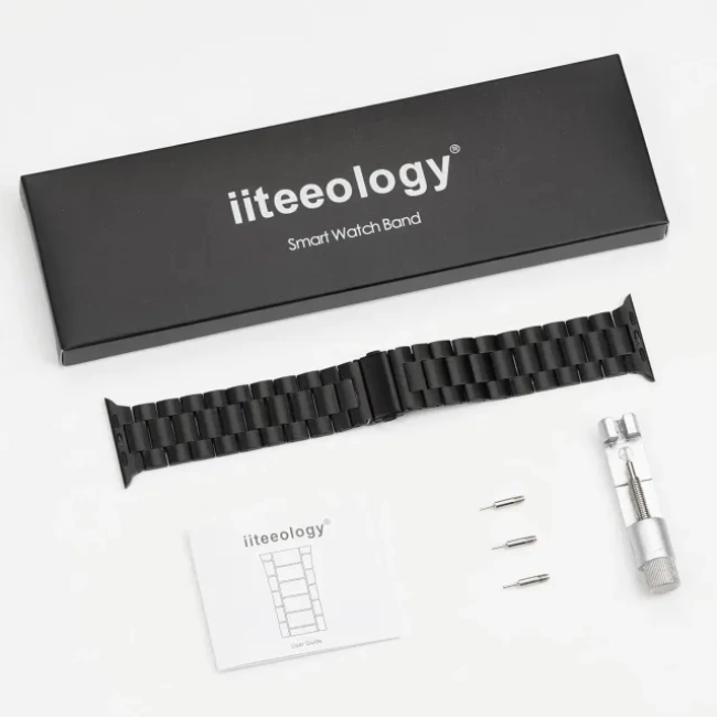 iiteeology Titanyum Kordon Apple Watch Ultra 2 Band ile Uyumlu Black A