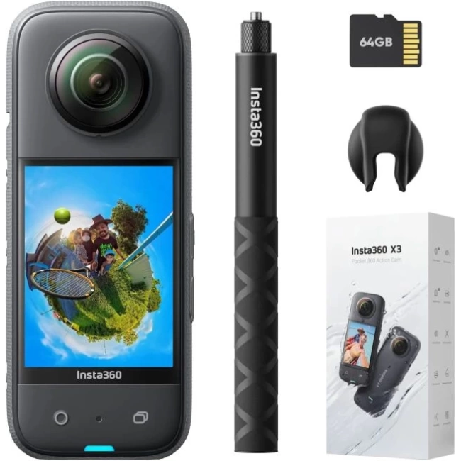 Insta360 ONE X2 360 Derece Su Geçirmez Aksiyon Kamerası Black