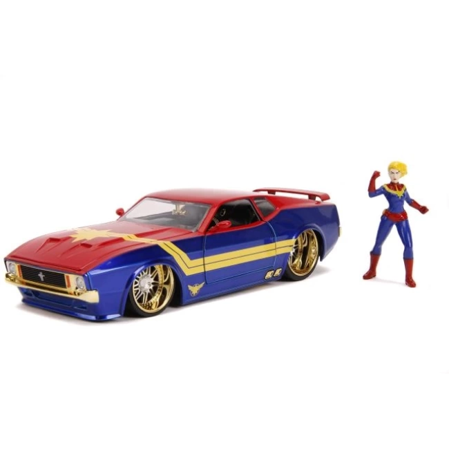 Jada Toys 1:24 1973 Ford Mustang ve Captain Marvel Figürü
