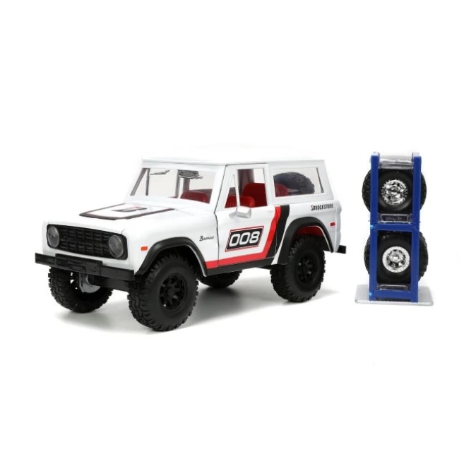Jada Toys Just Trucks 1:24 1973 Ford Bronco Döküm Kamyon ve Lastik Rafı