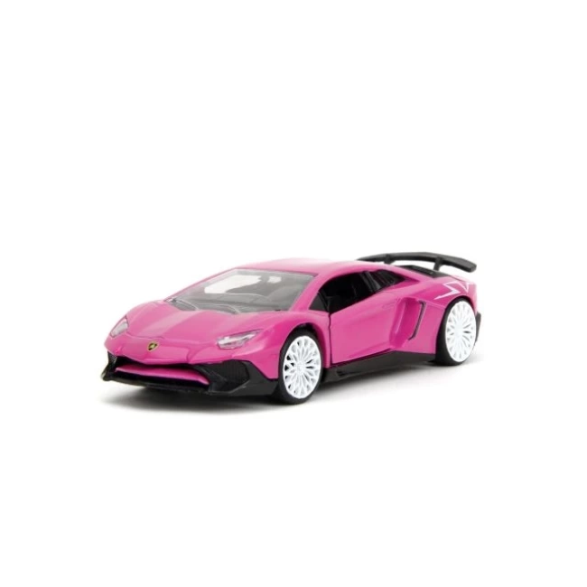 Jada Toys Pembe Fişler 1:32 Lamborghini Aventador Döküm Araba