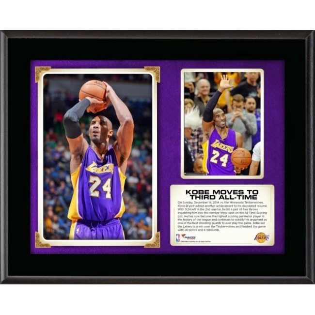 Kobe Bryant Los Angeles Lakersın Tüm Zamanların Üçüncü Sayısı Yükseldi