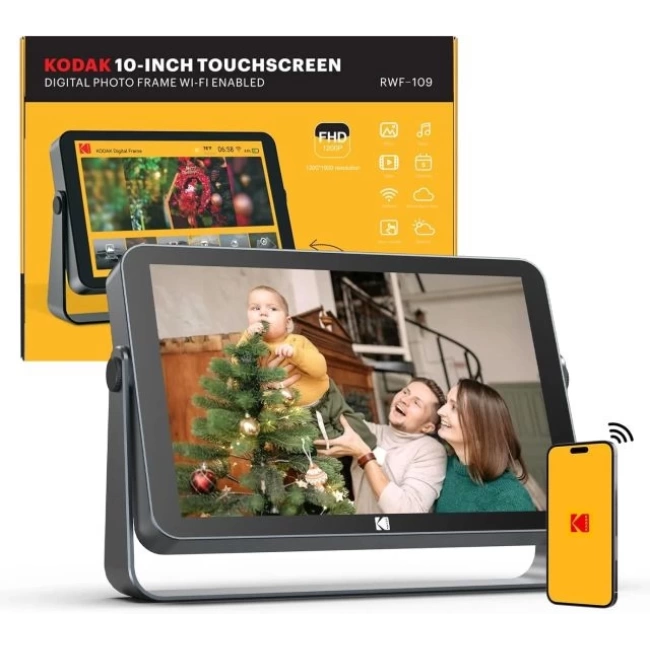 KODAK Kablosuz Dijital Fotoğraf Çerçevesi  Gri