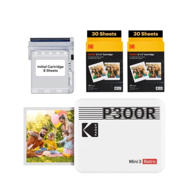 KODAK Mini 3 Retro 4PASS Taşınabilir Fotoğraf Yazıcısı