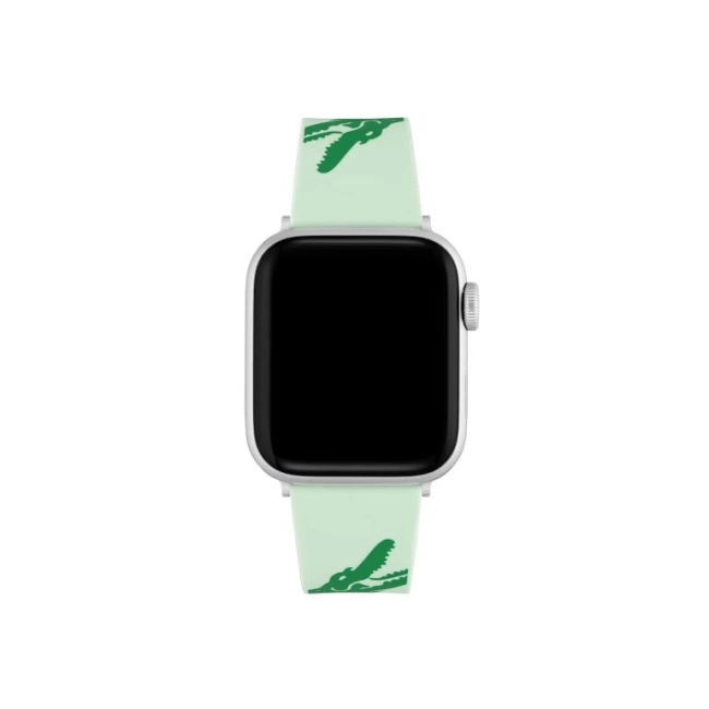 Lacoste Çizgili Silikon Unisex Apple Saat Kayışı Orta Boy Mint