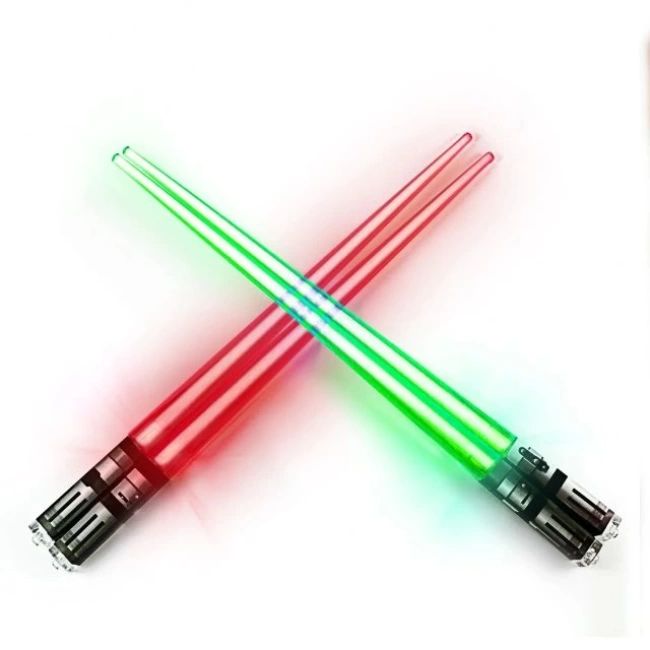 LED Parlayan Işık Sabre Yıldız Savaşları Yemek Çubukları