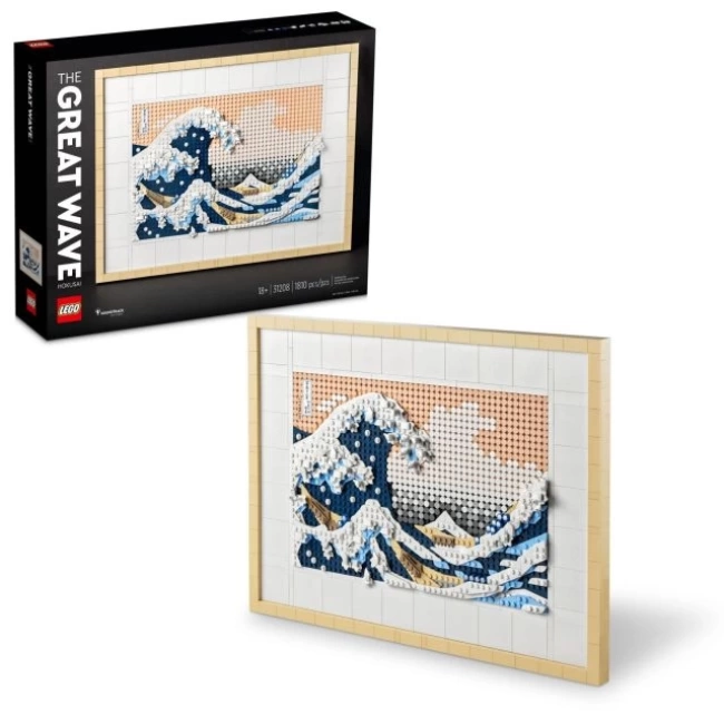 LEGO Art Hokusai-Büyük Dalga 31208, 3D Japon Duvar Sanatı El Sanatları Seti