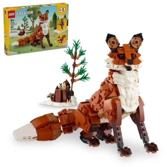 LEGO Creator 3ü 1 Arada Orman Hayvanları: Kızıl Tilki Oyuncak 31154 Multicolor