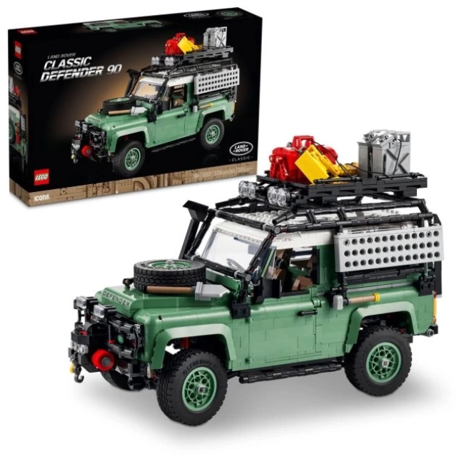 LEGO Icons Land Rover Classic Defender 90 Model Araba Yapım Seti 10317  Green/Black