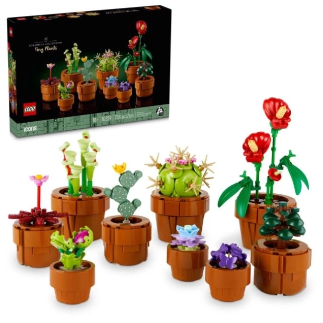 LEGO Icons Minik Bitkiler Yaratıcı Yapı Seti (10329) Green Brown Red Purple