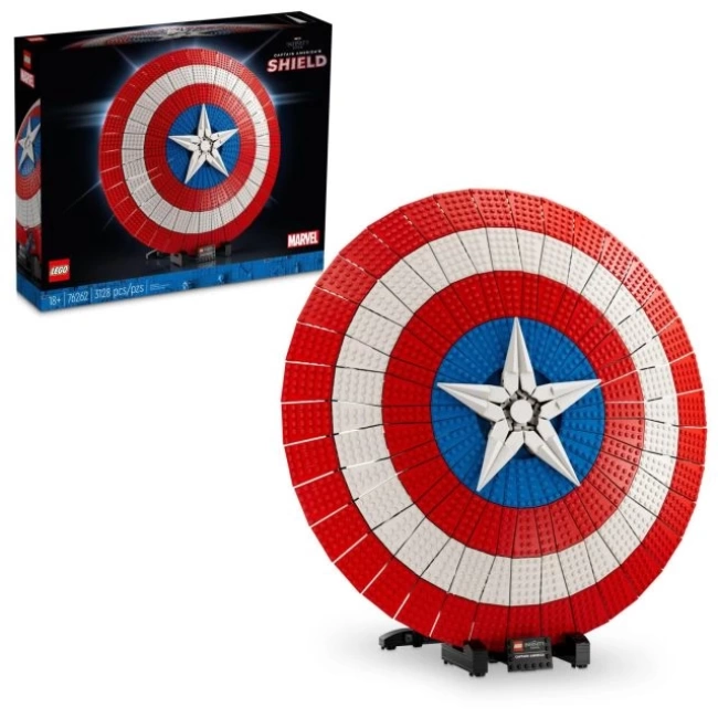 LEGO Marvel Kaptan Amerikanın Kalkanı 76262 Model Kiti Red, White, Blue
