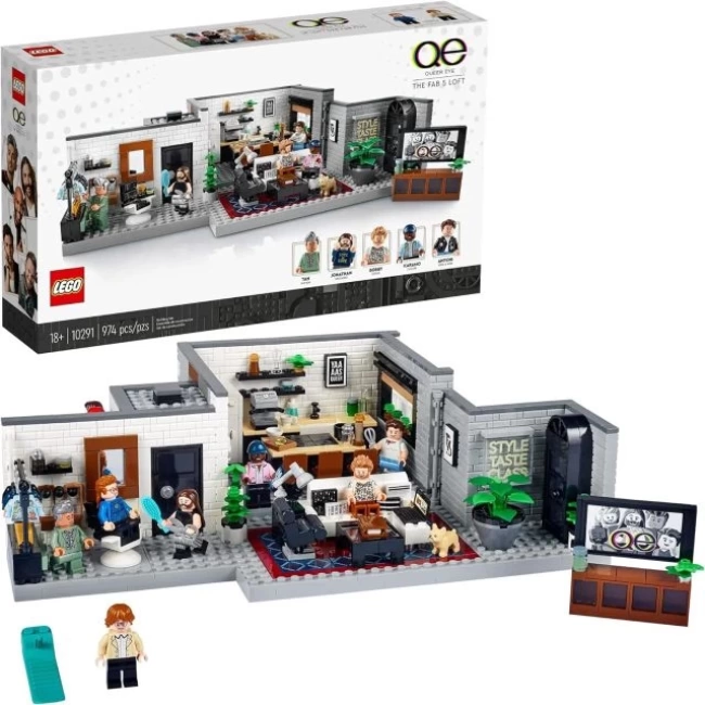 LEGO Queer Eye – Fab 5 Loft 10291 Yapı Seti (974 Parça) Standart paketleme