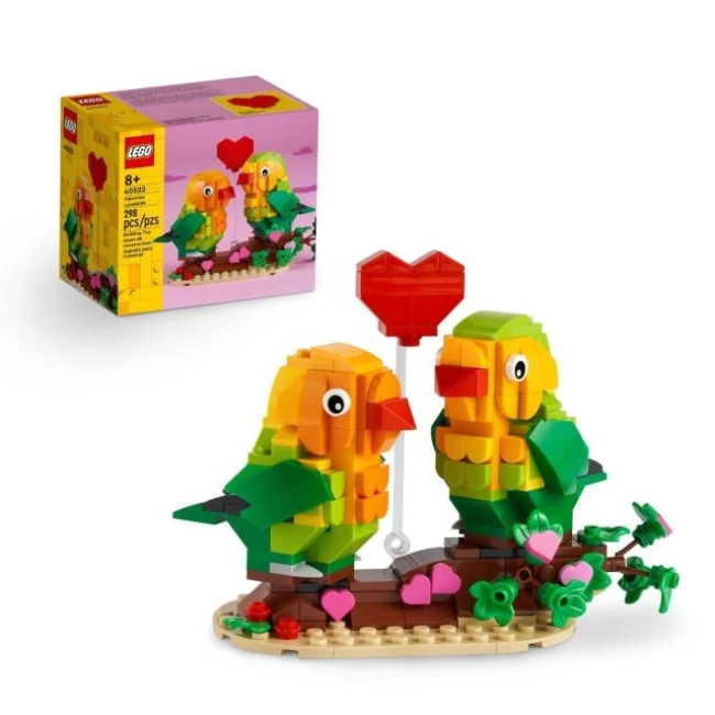 LEGO Valentine Lovebirds Yapım Oyuncak Seti 40522 Yellow, Green, Red