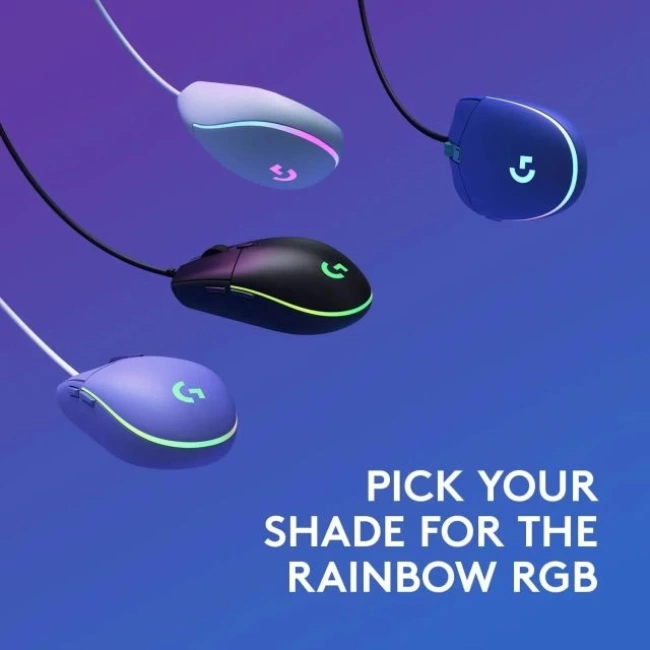 Logitech G203 Kablolu Gaming Mouse + Pad Lila Mouse
