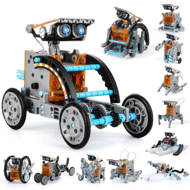 Lucky Doug 12si 1 arada STEM Güneş Robotu Gri