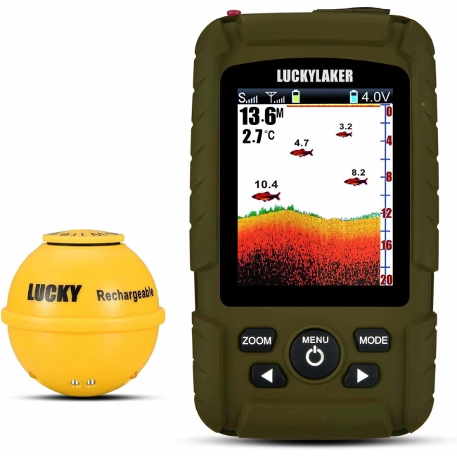 LUCKY Taşınabilir Sonar Balık Bulucu Tekne Derinliği - Buzlu Deniz  Balıkçılığı