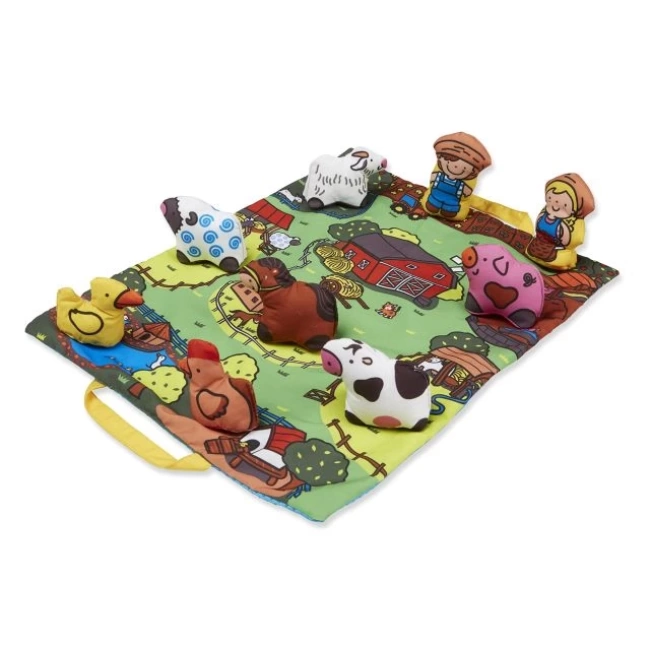 Melissa & Doug Take-Along Farm Bebek ve Yürümeye Başlayan Çocuk Oyun Minderi