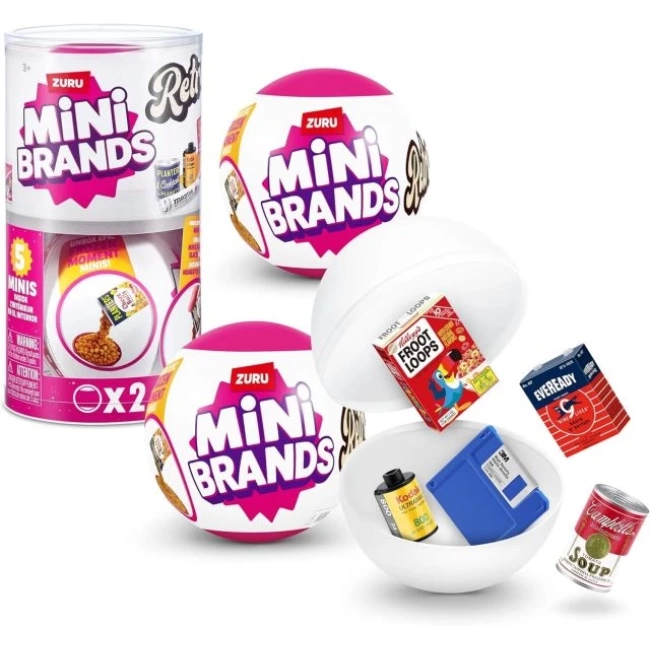 Mini Brands Retro 2li Paket Kapsül 60tan Fazla Koleksiyonluk Gizemli Mini
