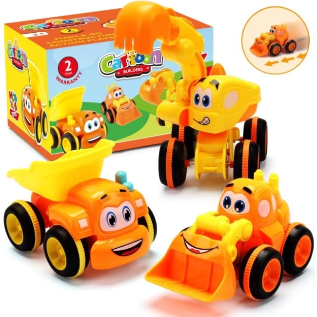 Mobius İnşaat Araç Seti Oyuncak Kamyonlar 3+Yaş Orange & Yellow