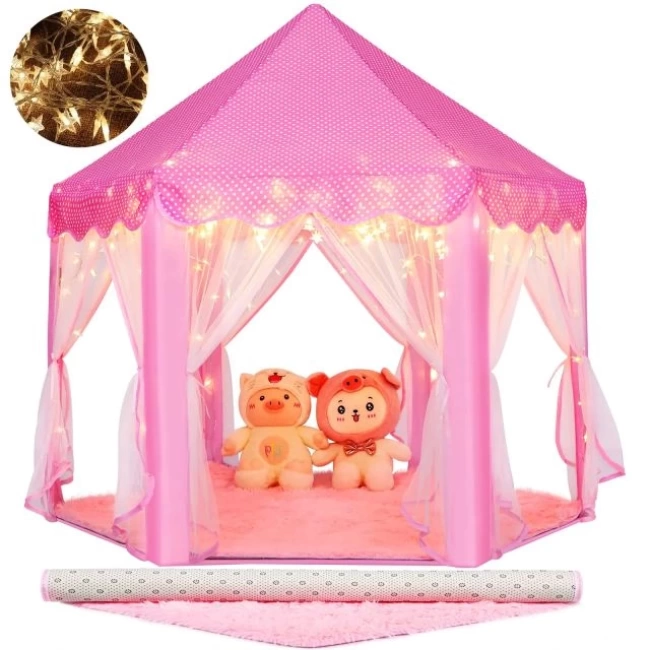 Monobeach Prenses Çadırı 02 Pink Tent with Play Mat