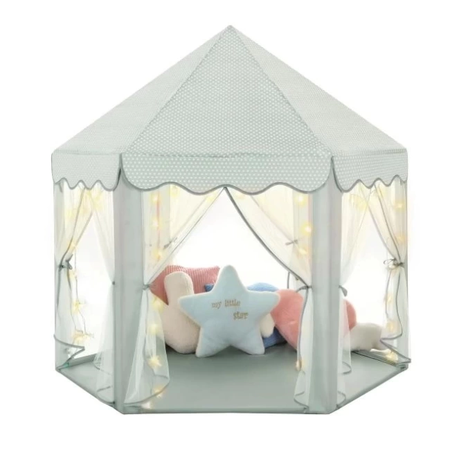 Monobeach Prenses Çadırı 07 Celadon Tent with Little Star Lights