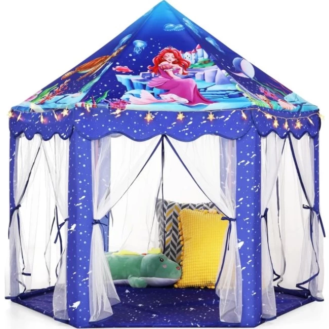 Monobeach Prenses Çadırı 10 Mermaid Tent with Little Star Lights
