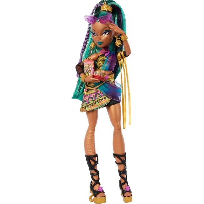 Monster High File Tişörtlü ve Kargo Pantolonlu Lagoona Mavi Bebek