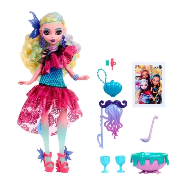 Monster High Monster Ball Parti Elbiseli Lagoona Blue Bebek  Çok Renkll