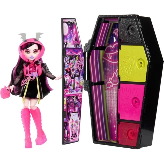 Monster High Skulltimate Secrets Neon Frights Bebek Draculaura