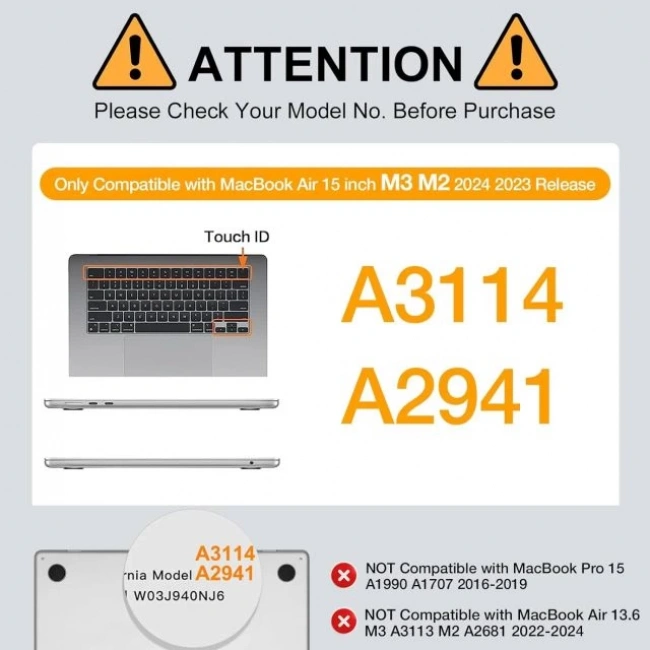 MOSISO MacBook Air 15 inç ile Uyumlu Kılıf