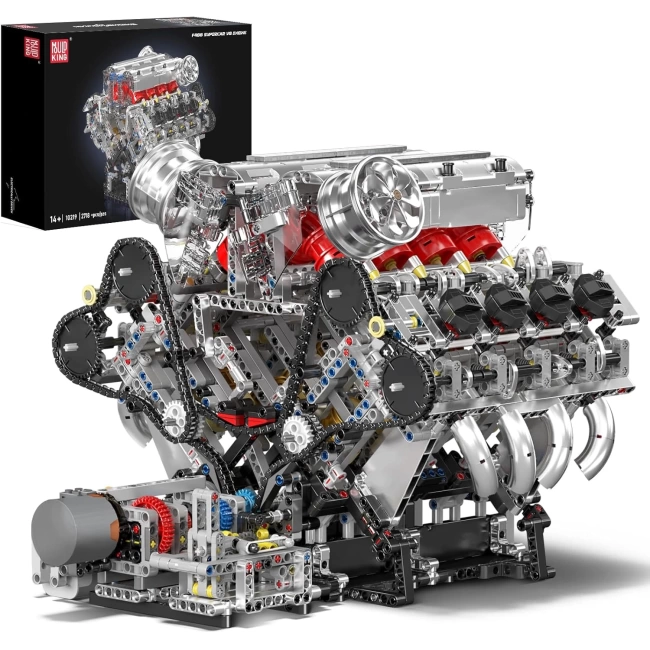 Mould King 10219 V8 Kendi Süper Araba Model Motorunuzu Yapın - 2718 Parça
