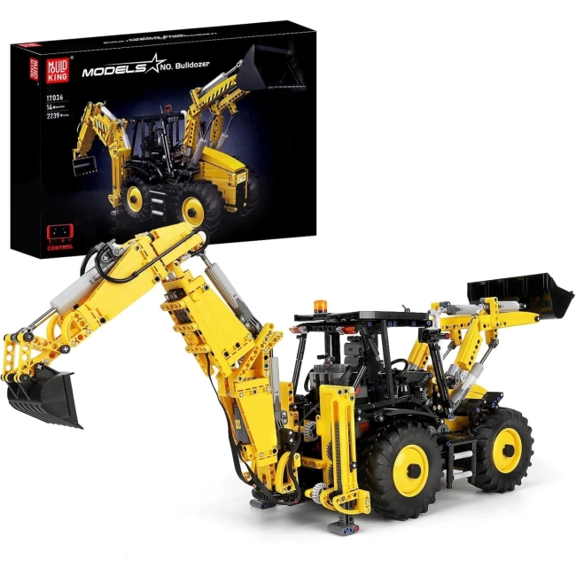 Mould King 17036 Ekskavatör ve Buldozer 2si 1 Arada, İnşaat - 2239 Parça