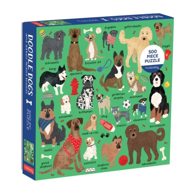Mudpuppy Doodle Köpek Puzzle