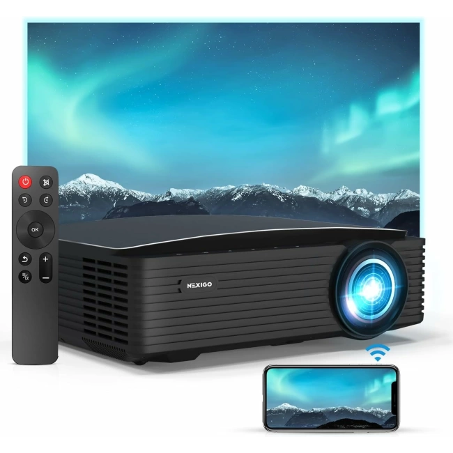 NexiGo PJ20 WiFi ve Bluetooth Özellikli Dış Mekan Film Projektörü