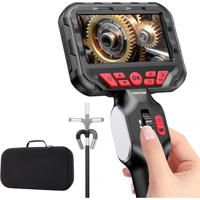 NIDAGE İki Yönlü Eklemli Endüstriyel Endoskop - 5.5mm - 1.3m Kablo